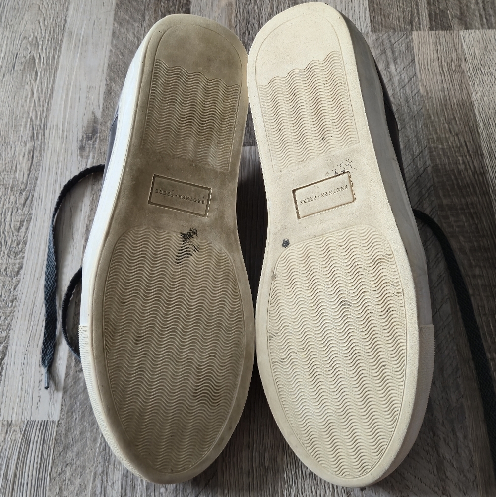 Brother Frère Grey Leather Low Top Sneaker 42 US 9 Made in Portugal Quiet Luxury - Picture 11 of 15